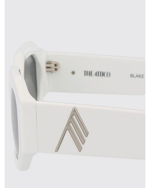 The Attico White Blake Sunglasses