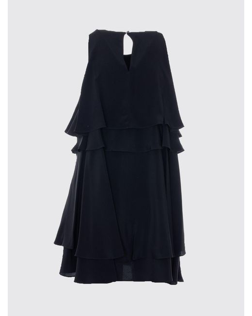 AMI Black Silk Blend Dress