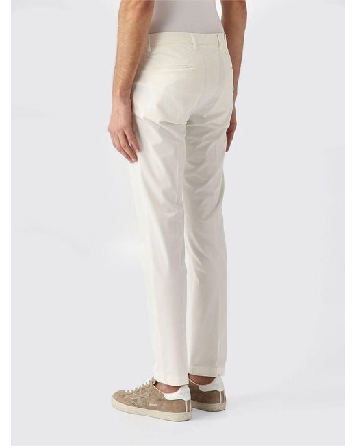 Briglia 1949 White Stretch Cotton Chino Trousers for men
