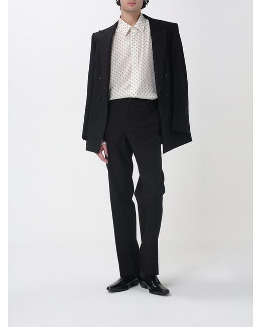 Tom Ford White Polka Dot Silk Shirt for men