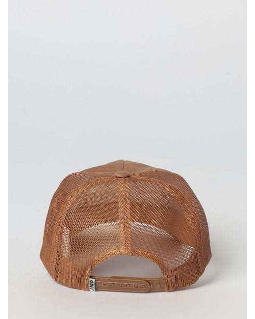 Obey Pink Cotton And Mesh Nylon Hat With Logo for men