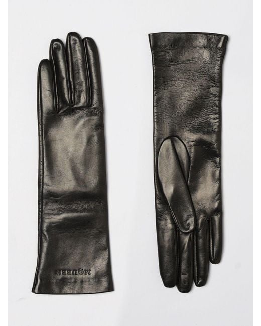 McQueen Black Gloves