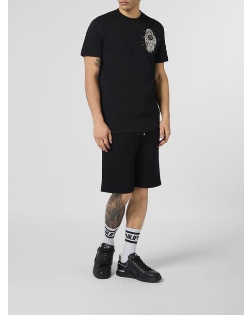 Philipp Plein Black Skull T-Shirt for men