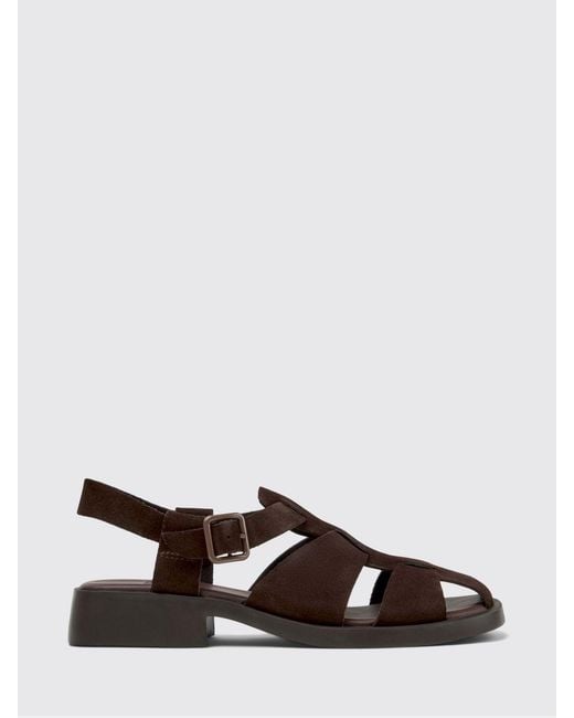 Camper Brown Dana Suede Sandals