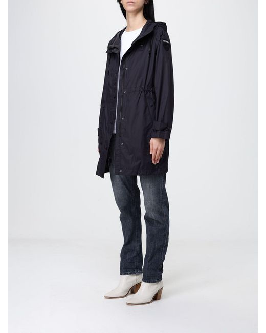 Blauer Blue Nylon Raincoat With Hood