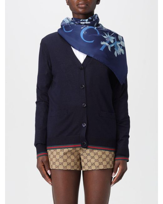 Gucci Blue Neck Scarf