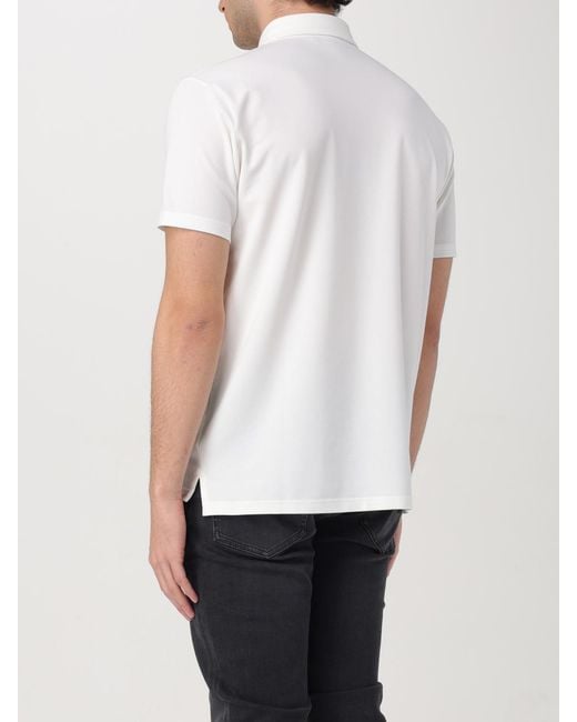 Peuterey White Cotton Blend Polo Shirt With Logo for men