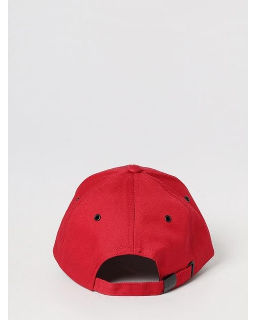 Paul Smith Red Cotton Baseball Cap With Logo for men