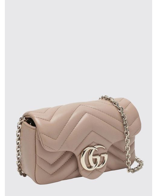 Gucci Natural Gg Marmont Matelassé Nappa Leather Bag