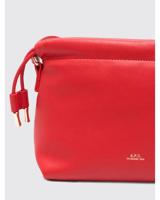 A.P.C. Red Ninon Faux Leather Bag