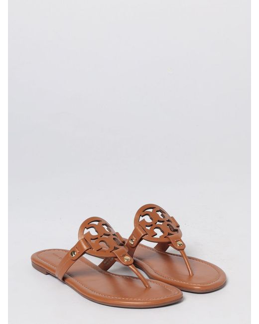 Tory Burch Brown Miller Leather Sandal