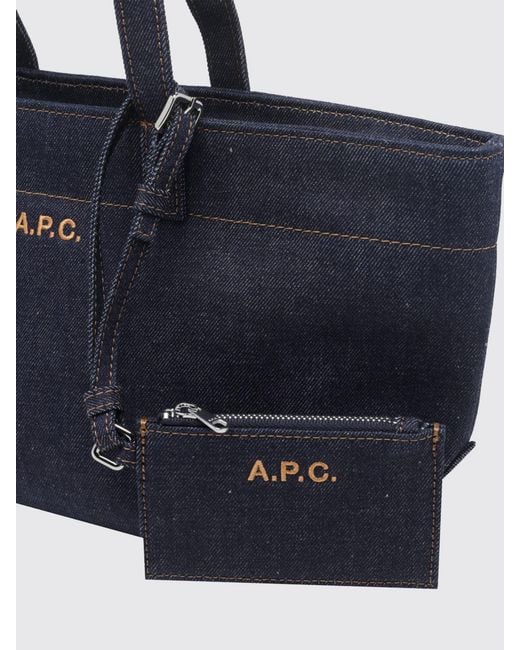 A.P.C. Blue Shoulder Bag