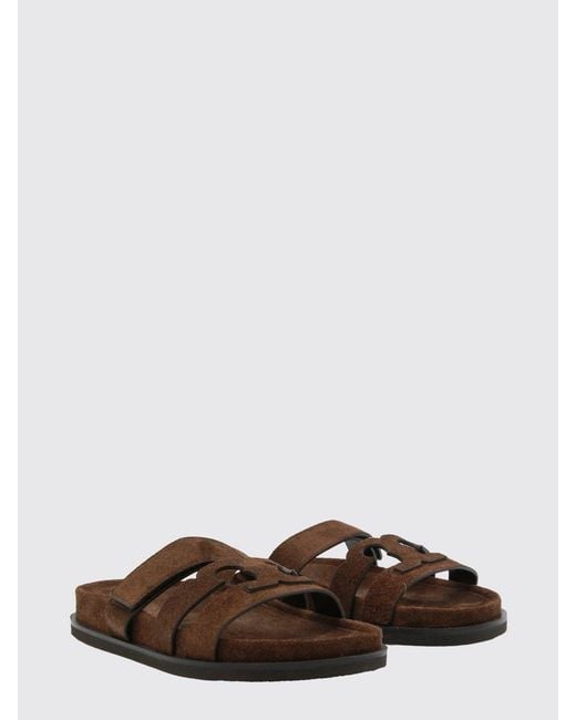Tory Burch Brown Ines Suede Sandal