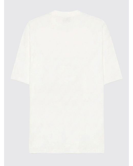 Drole de Monsieur White Printed Cotton T-Shirt for men