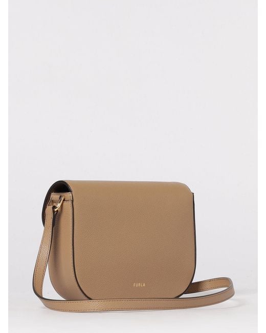 Furla Natural Moonlight Calfskin Shoulder Bag