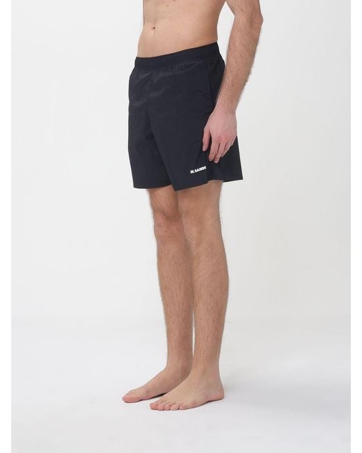 Jil Sander Blue Stretch Polyester Swimsuit for men