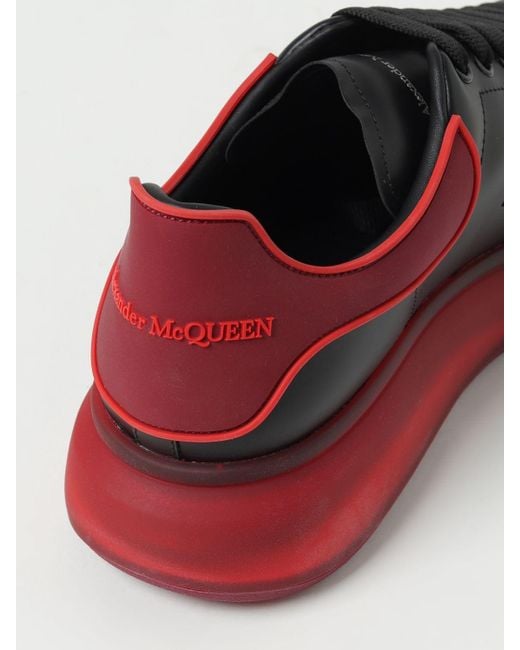 Baskets en cuir à semelle épaisse Alexander McQueen pour homme en coloris Red