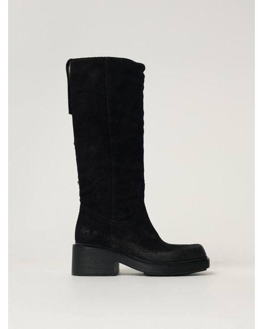 Vic Matié Black Vic Mati&Eacute Flat Ankle Boots