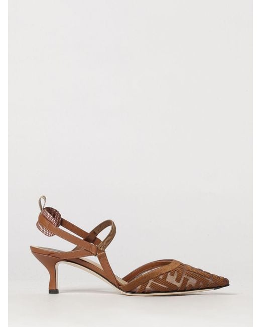 Fendi Brown High Heel Shoes