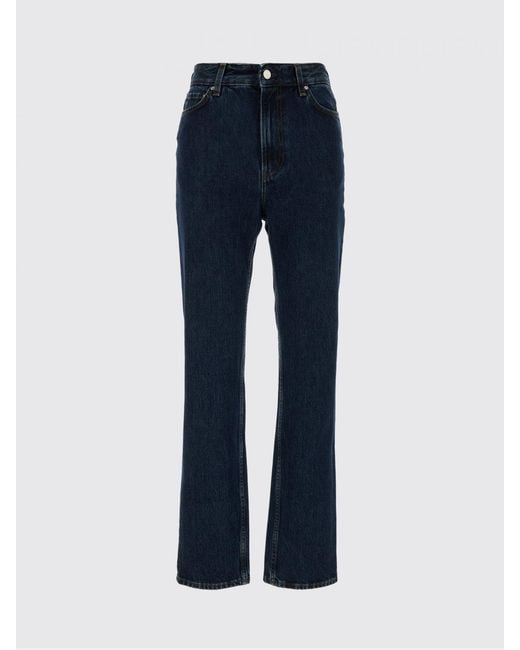 Totême Blue Straight Cotton Denim Jeans