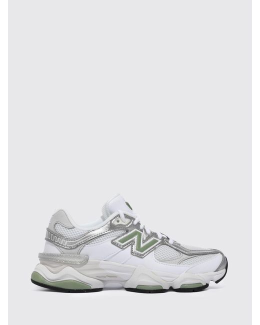New Balance White 9060 Suede And Mesh Sneakers for men