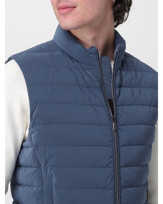 Moorer Blue Calaf-Os Padded And Quilted Down Jacket for men