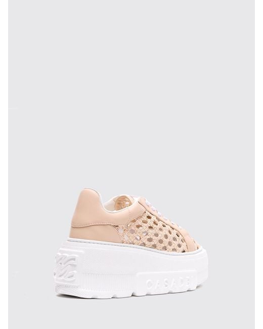 Casadei Natural Nexus Versilia Perforated Vegan Leather Sneakers