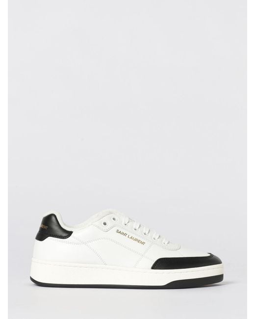 Saint Laurent White Sl/61 Leather Sneakers for men