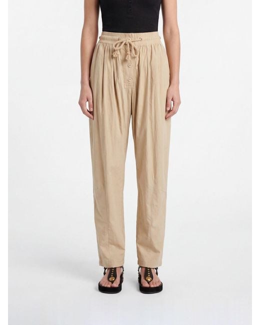 Isabel Marant Natural Fabric Slim Fit Trousers