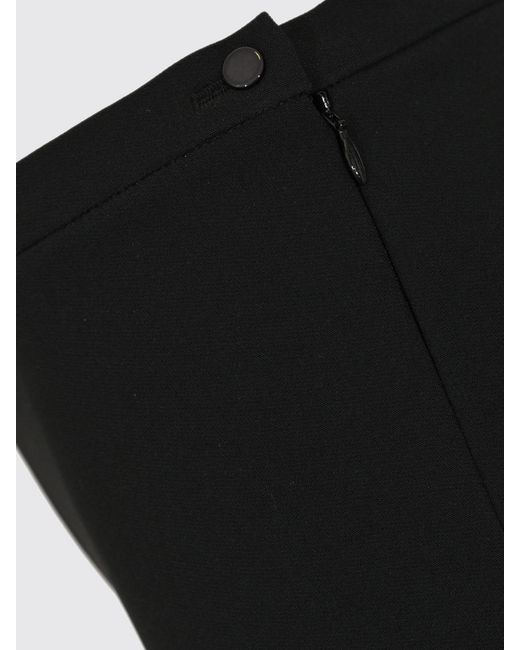 Alberta Ferretti Black Flared Crêpe Trousers