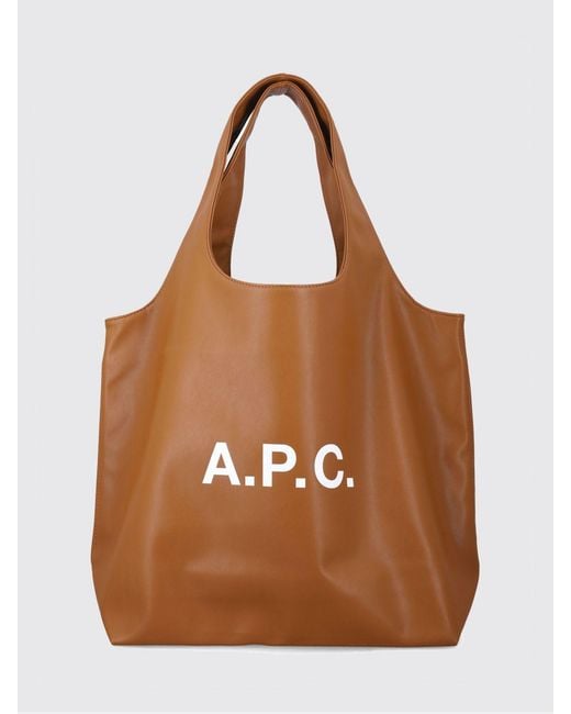 A.P.C. Brown Ninon Faux Leather Shoulder Bag for men