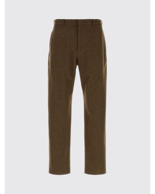 Jil Sander Brown Slim Fit Tailored Trousers for men
