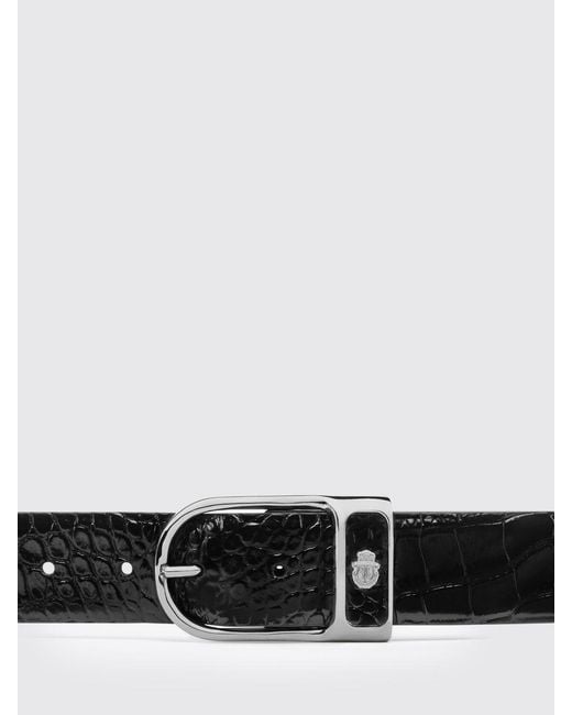 Billionaire White Crocodile Print Leather Belt for men