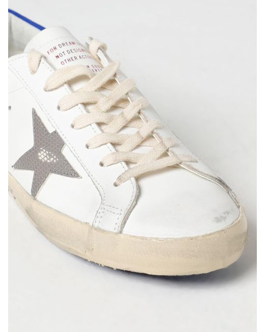 Sneakers Super-Star in pelle used di Golden Goose Deluxe Brand in White da Uomo