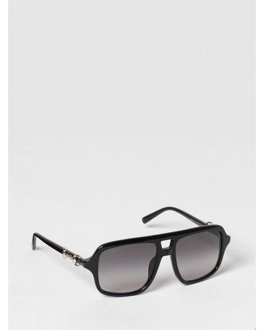 Gucci Black Gg2052S Navigator Recycled Acetate Sunglasses for men