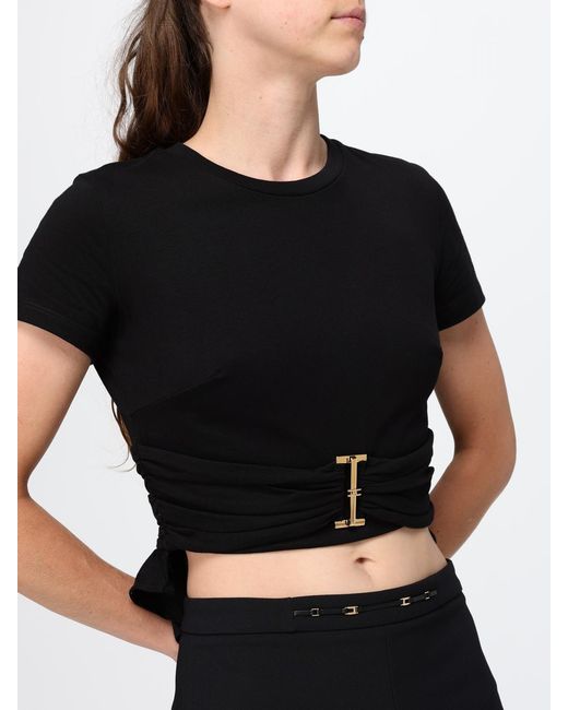 Elisabetta Franchi Black Polo Shirt