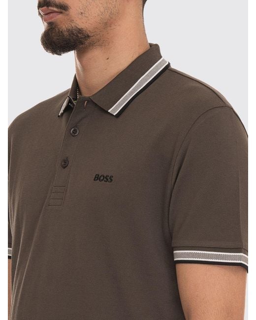 Boss Basic Baumwoll-Polohemd in Gray für Herren