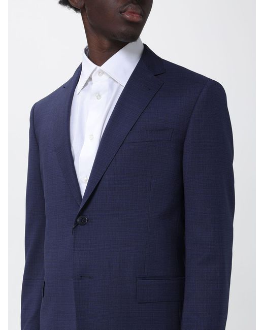 Zegna Blue Wool Single-Breasted Suit for men
