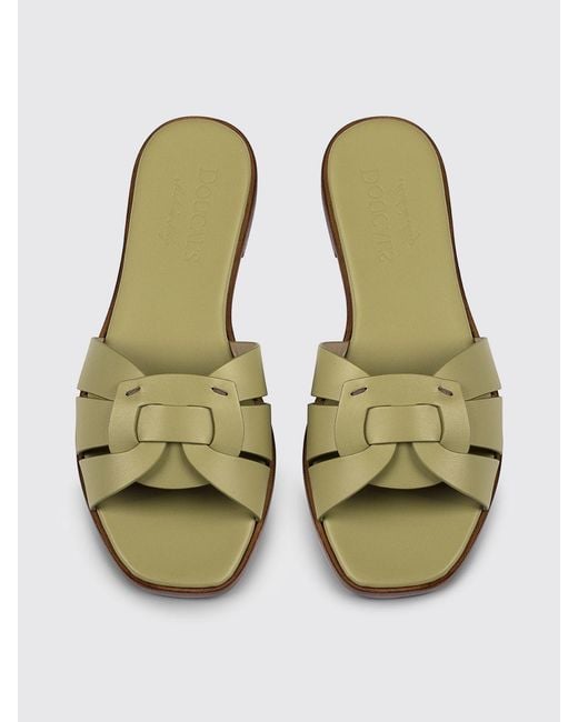 Doucal's Green Leather Mules