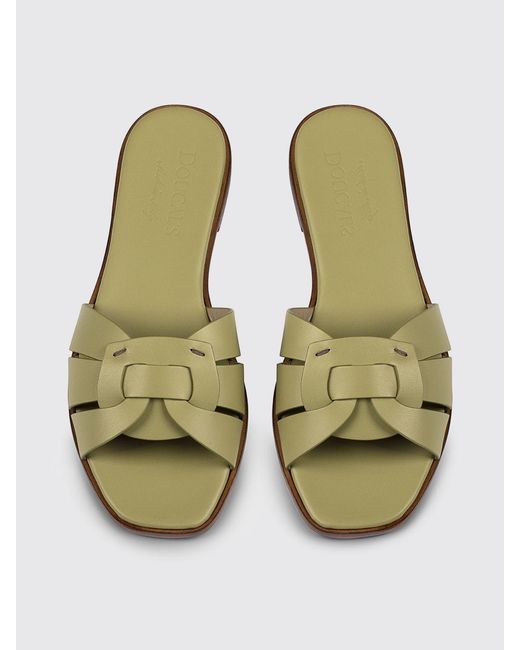 Doucal's Green Leather Mules