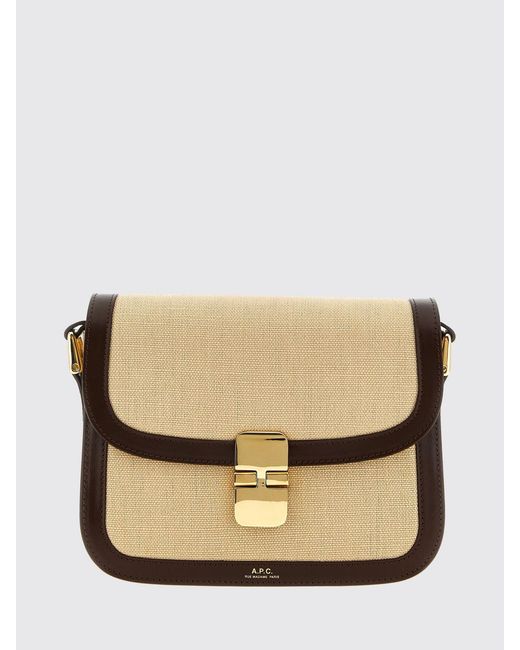 A.P.C. Natural Grace Canvas And Leather Bag