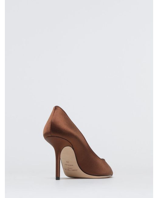 Jimmy Choo Brown Love Satin Pumps