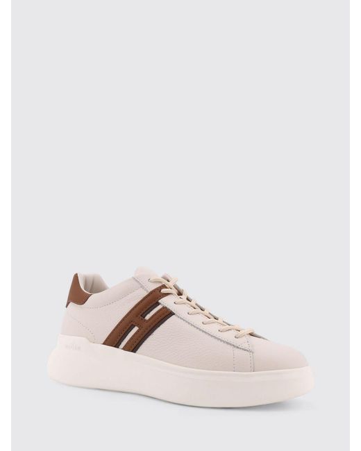 Hogan H580 Sneakers Aus Genarbtem Leder in Pink für Herren