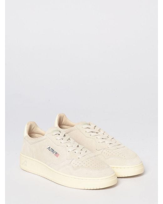 Autry Natural Medalist Low Suede Sneakers