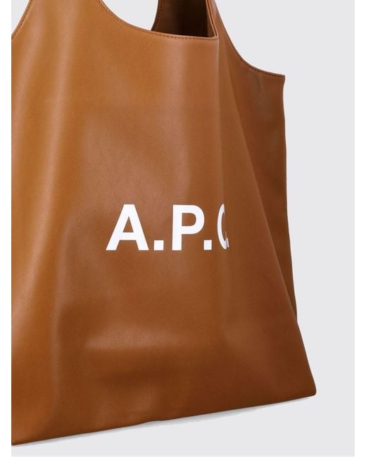 A.P.C. Brown Ninon Faux Leather Shoulder Bag for men