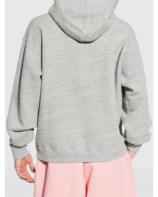 DSquared² Gray Cotton Hoodie With Logo for men