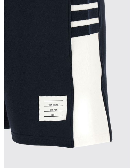 Thom Browne Blue Cotton Jogging Shorts for men
