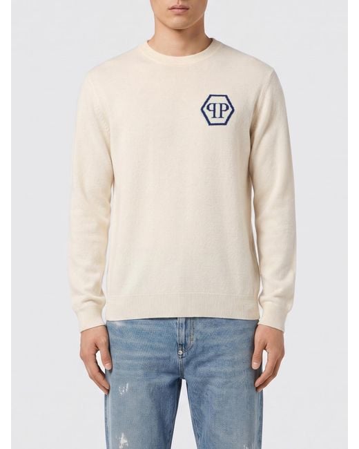 Philipp Plein Blue Pp Cashmere Crew Neck Sweater for men