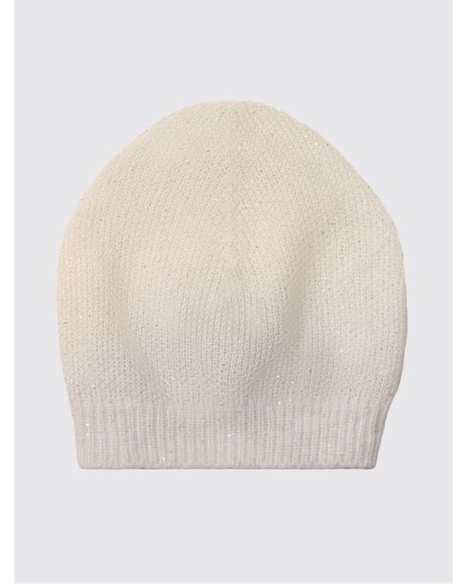 Fabiana Filippi White Wool Beanie Hat