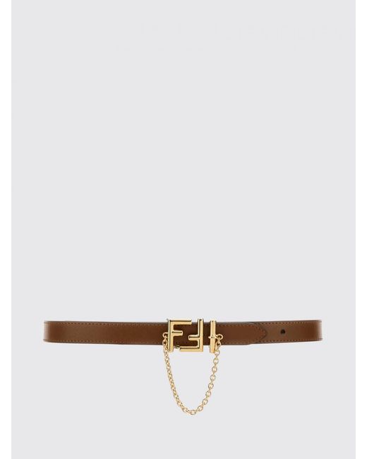 Fendi White Reversible Ff Calfskin Belt